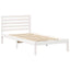 Sengestel med hovedgærde Hvid 75 x 190 cm Massiv fyrretræ