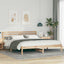 Sengestel med hovedgærde Brun 200 x 200 cm Massiv fyrretræ