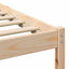 Sengestel med hovedgærde Brun 150 x 200 cm Massiv fyrretræ