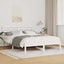 Sengestel med hovedgærde Hvid 120 x 190 cm Massiv fyrretræ