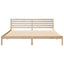 Sengestel med hovedgærde Brun 200 x 220 cm Massiv fyrretræ