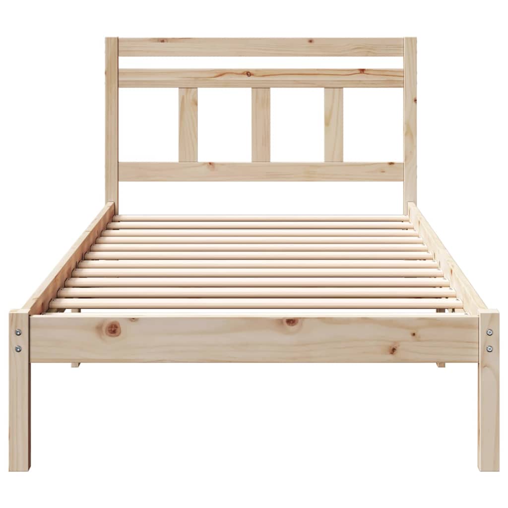 Sengestel Brun 90 x 200 cm Massiv fyrretræ