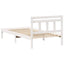 Sengestel Hvid 90 x 200 cm Massiv fyrretræ