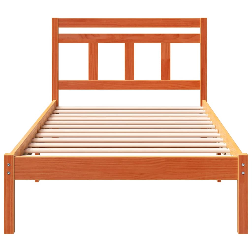 Sengestel Brun 90 x 200 cm Massiv fyrretræ