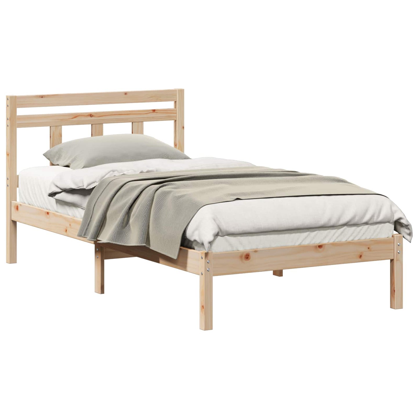 Sengestel Brun 100 x 200 cm Massiv fyrretræ