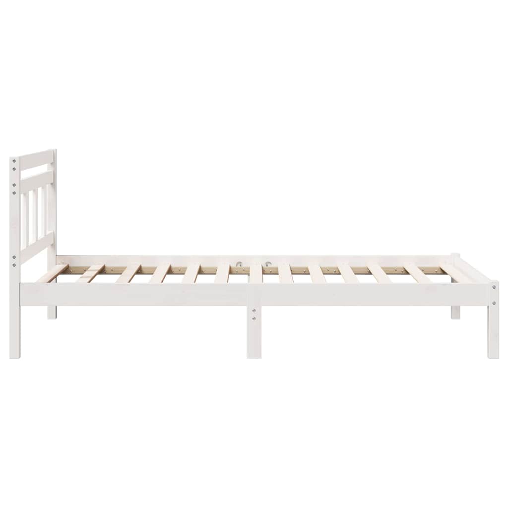 Sengestel Hvid 90 x 190 cm Massiv fyrretræ