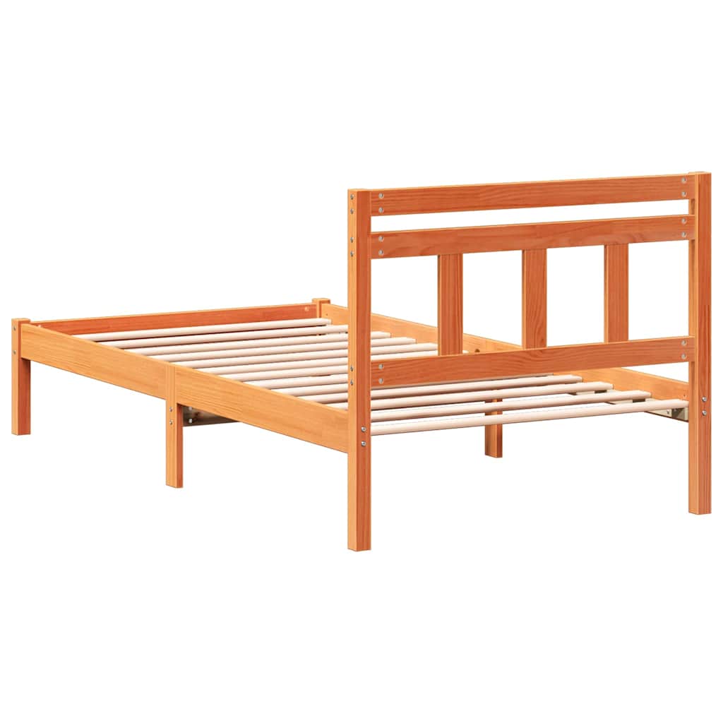Sengestel Brun 90 x 190 cm Massiv fyrretræ