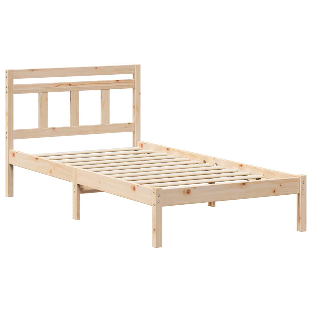 Sengestel Brun 75 x 190 cm Massiv fyrretræ
