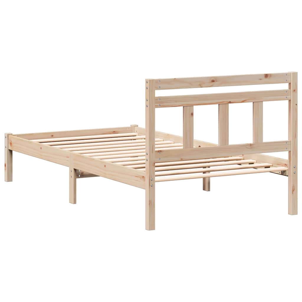 Sengestel Brun 75 x 190 cm Massiv fyrretræ