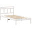 Sengestel Hvid 75 x 190 cm Massiv fyrretræ