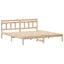Sengestel Brun 200 x 200 cm Massiv fyrretræ