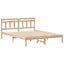 Sengestel Brun 160 x 200 cm Massiv fyrretræ