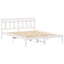 Sengestel Hvid 160 x 200 cm Massiv fyrretræ