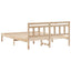 Sengestel Brun 150 x 200 cm Massiv fyrretræ