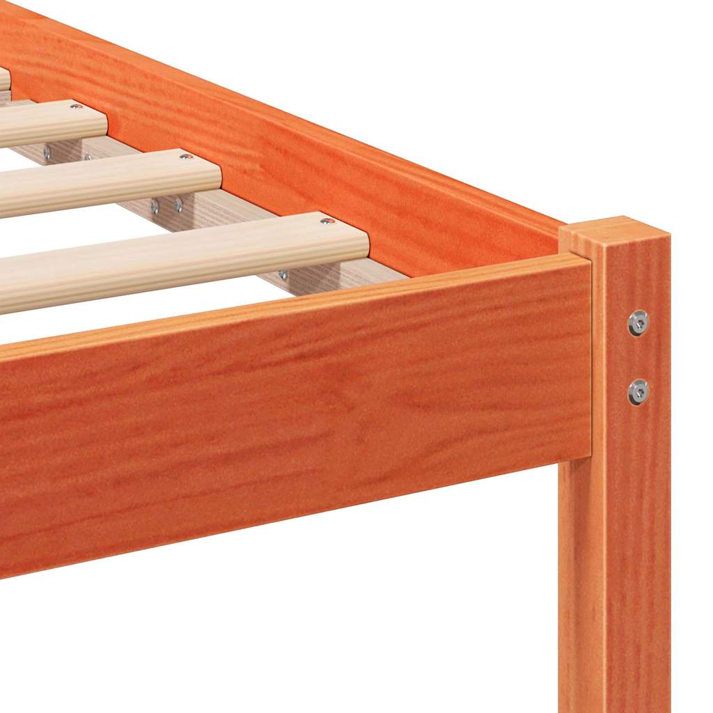 Sengestel Brun 120 x 200 cm Massiv fyrretræ
