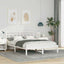 Sengestel Hvid 120 x 190 cm Massiv fyrretræ