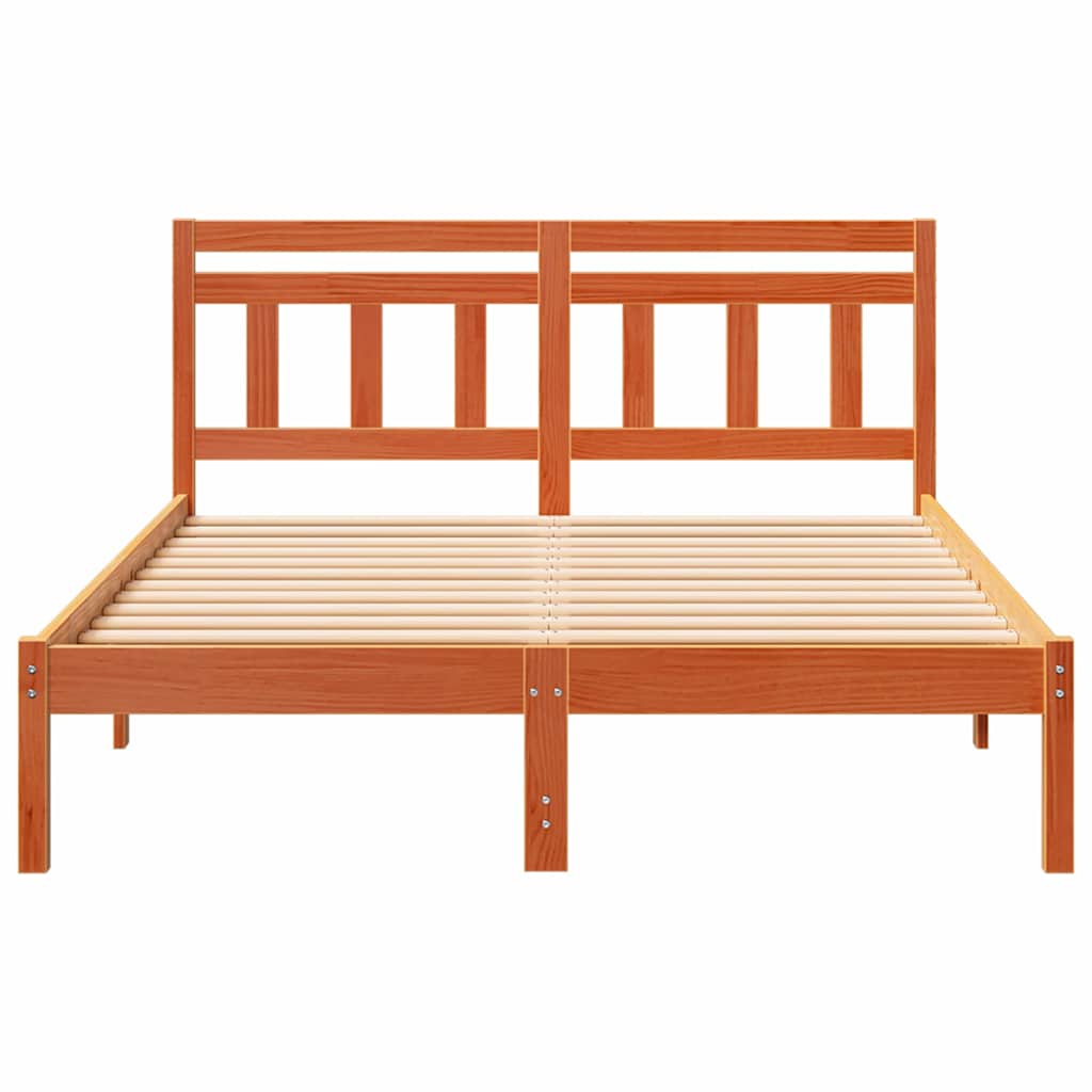 Sengestel Brun 120 x 190 cm Massiv fyrretræ