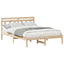 Sengestel Brun 140 x 190 cm Massiv fyrretræ