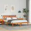 Sengestel Brun 135 x 190 cm Massiv fyrretræ