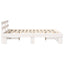 Sengestel med hovedgærde Hvid 160 x 200 cm Massiv fyrretræ