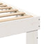 Sengestel med hovedgærde Hvid 80 x 200 cm Massiv fyrretræ