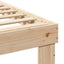 Sengestel med hovedgærde Brun 75 x 190 cm Massiv fyrretræ
