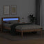 Sengestel med hovedgærde Brun 90 x 200 cm Massiv fyrretræ