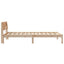 Sengestel med hovedgærde Brun 90 x 190 cm Massiv fyrretræ