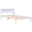 Sengestel med hovedgærde Hvid 90 x 190 cm Massiv fyrretræ