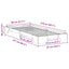 Sengestel Hvid 80 x 210 cm Massiv fyrretræ