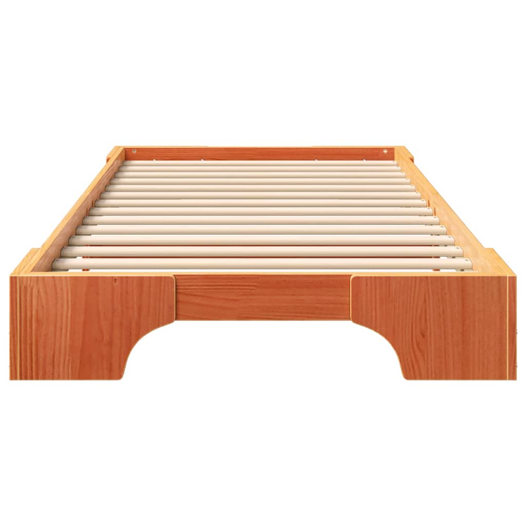 Sengestel Brun 80 x 210 cm Massiv fyrretræ