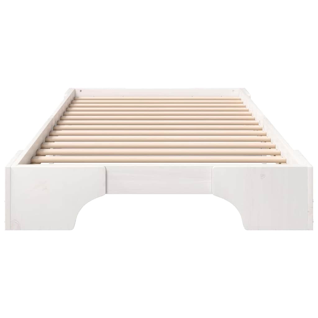 Sengestel Hvid 90 x 210 cm Massiv fyrretræ