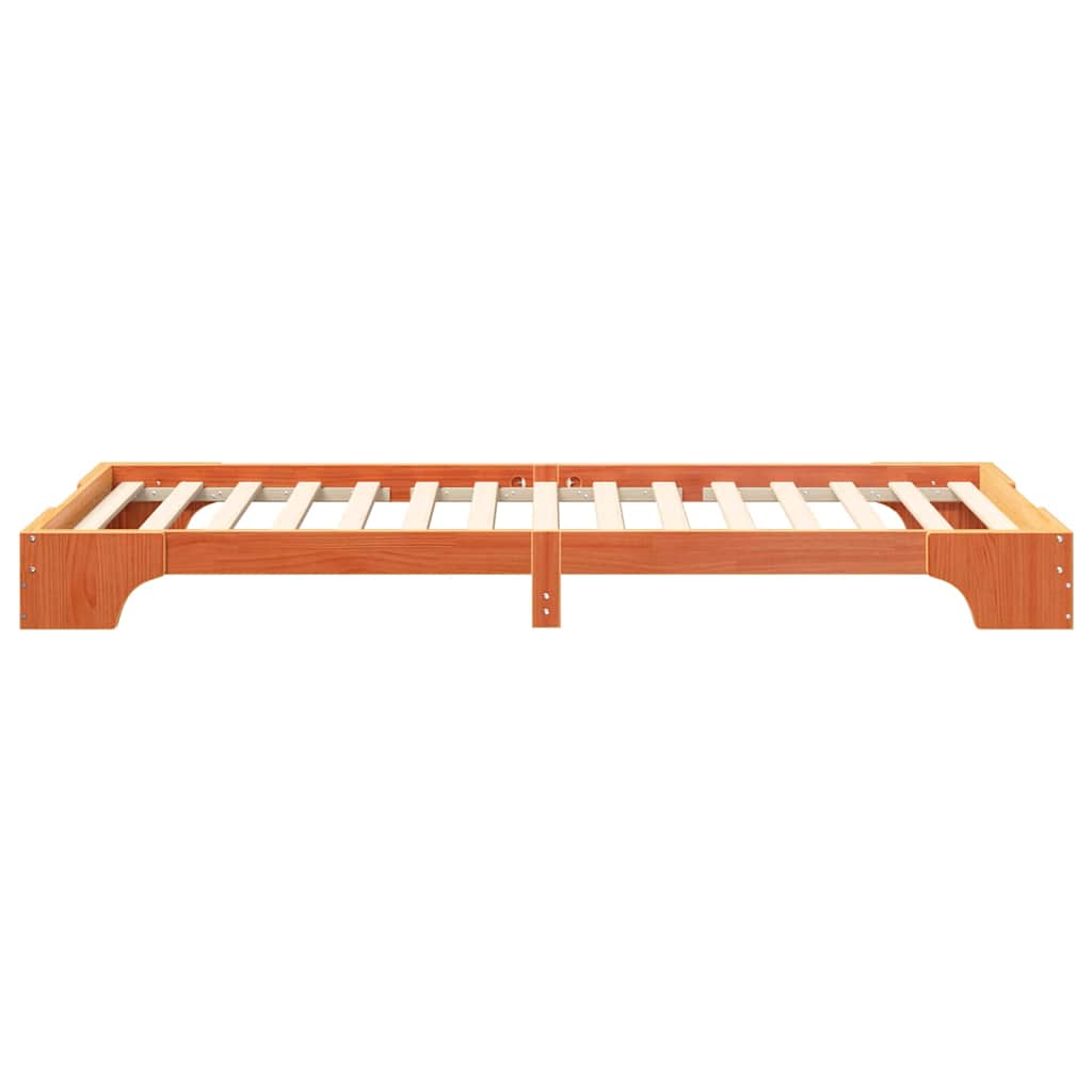 Sengestel Brun 90 x 210 cm Massiv fyrretræ