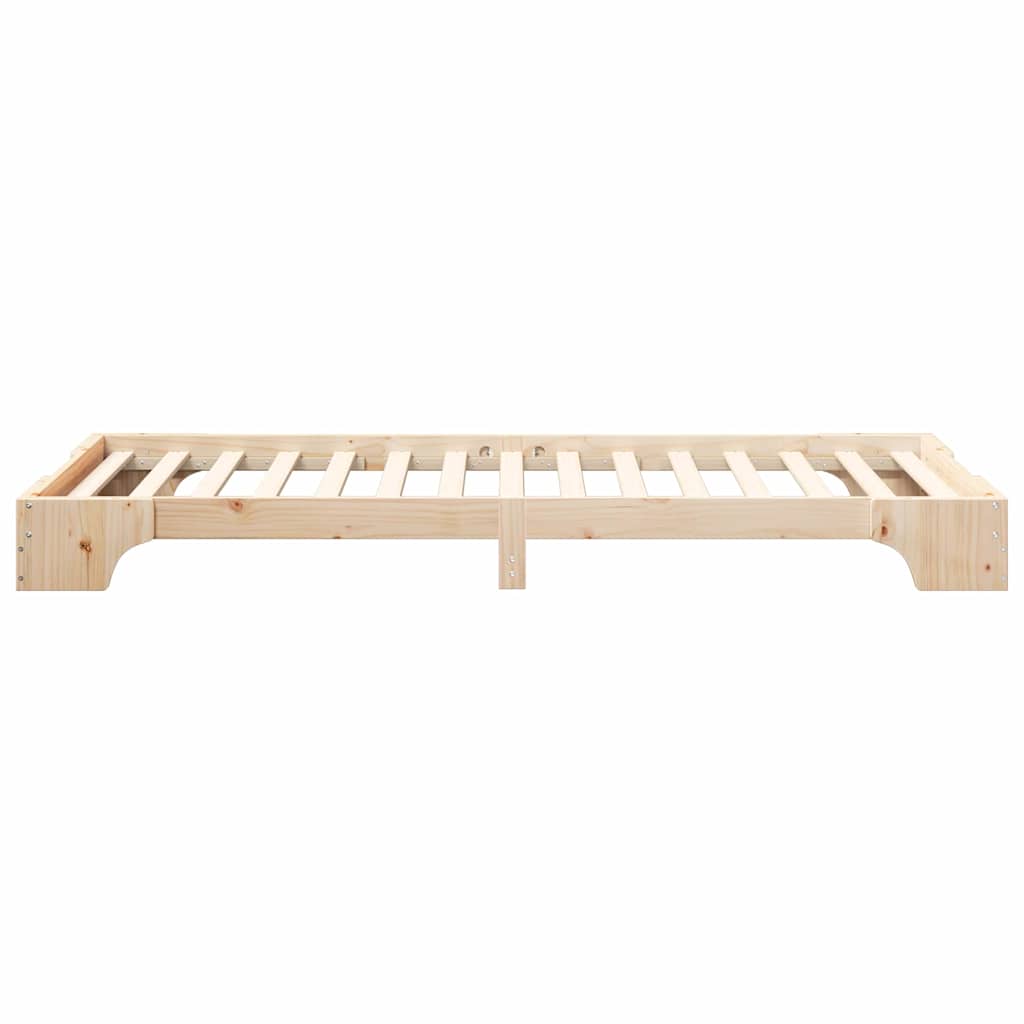 Sengestel Brun 100 x 210 cm Massiv fyrretræ