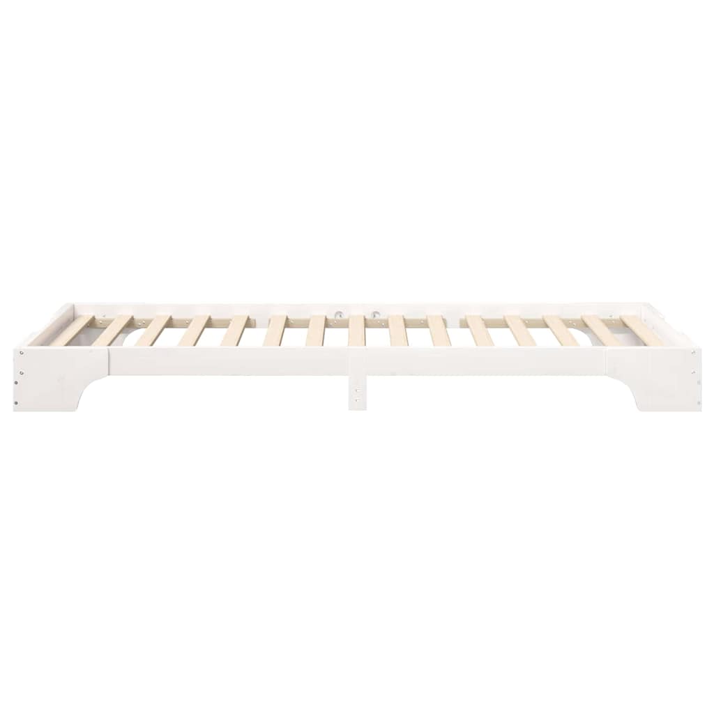 Sengestel Hvid 100 x 210 cm Massiv fyrretræ