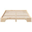 Sengestel Brun 140 x 210 cm Massiv fyrretræ