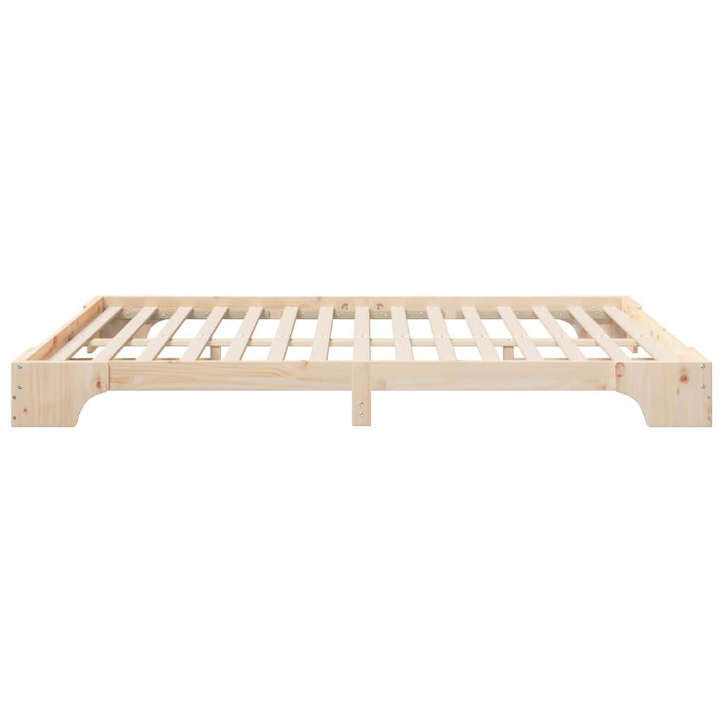 Sengestel Brun 160 x 210 cm Massiv fyrretræ