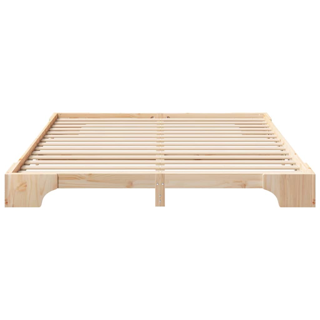 Sengestel Brun 180 x 210 cm Massiv fyrretræ