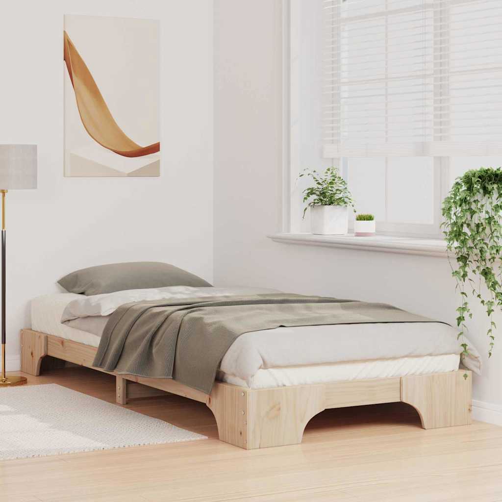 Sengestel Brun 80 x 220 cm Massiv fyrretræ