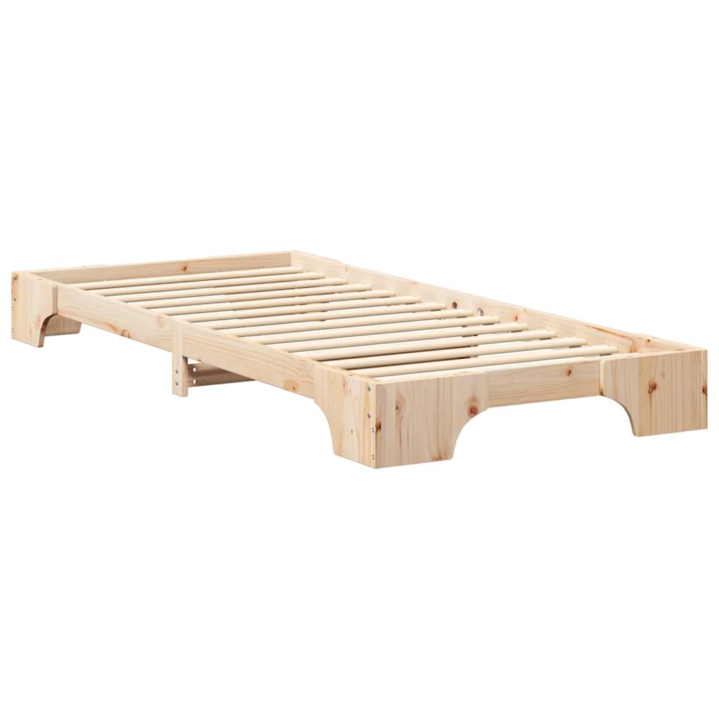 Sengestel Brun 90 x 220 cm Massiv fyrretræ