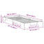 Sengestel Brun 100 x 220 cm Massiv fyrretræ