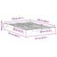 Sengestel Hvid 140 x 220 cm Massiv fyrretræ