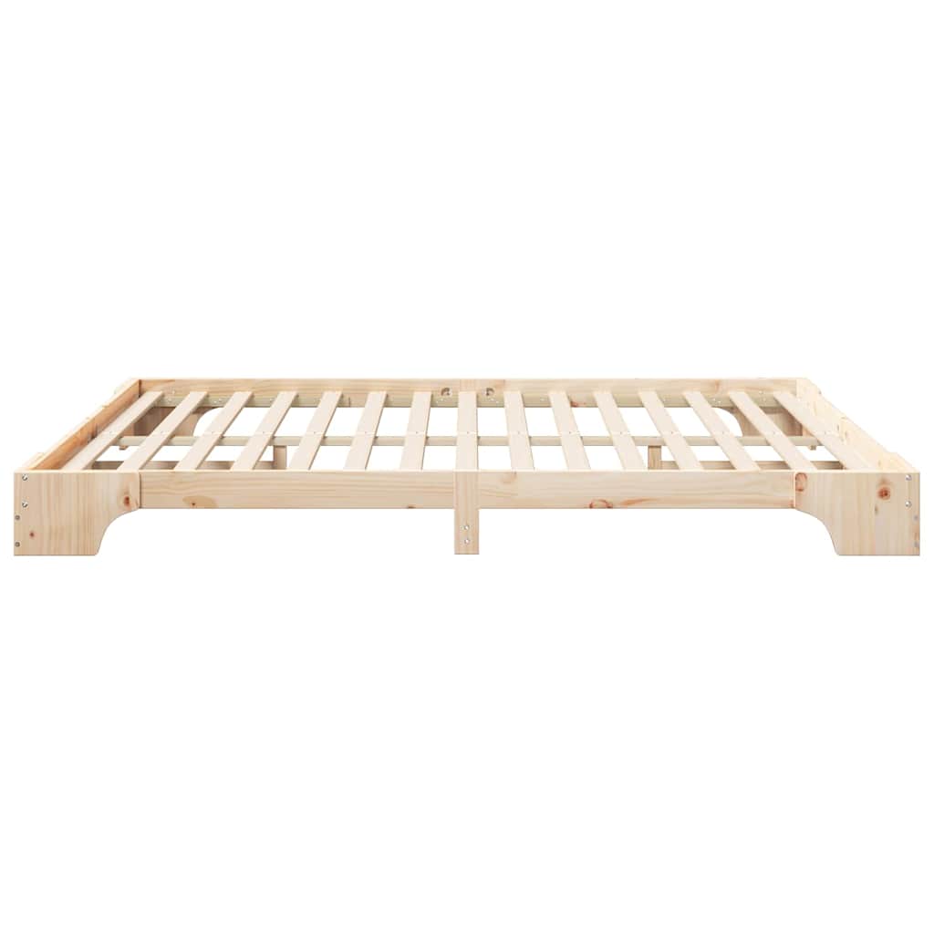 Sengestel Brun 180 x 220 cm Massiv fyrretræ