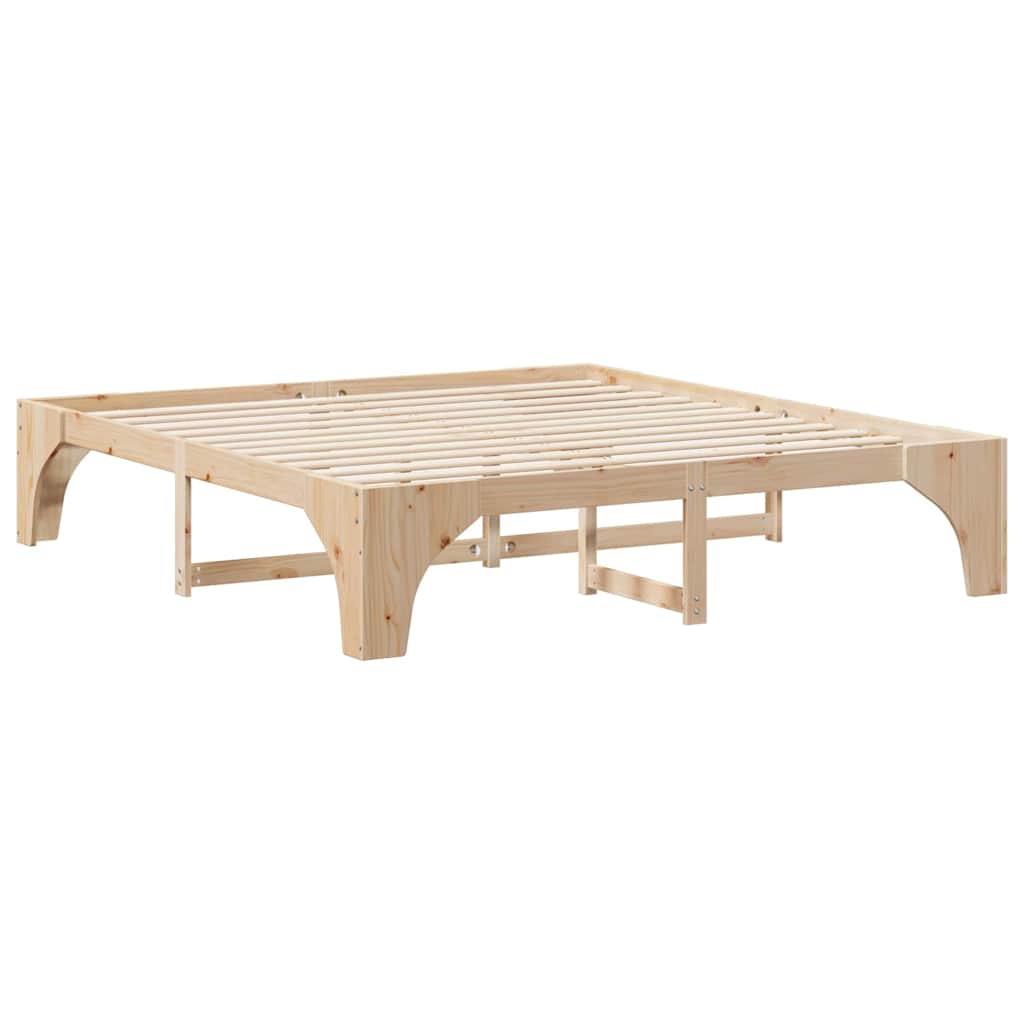 Sengestel Brun 180 x 200 cm Massiv fyrretræ