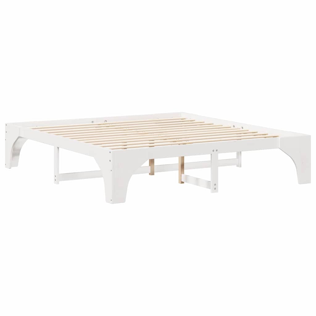 Sengestel Hvid 180 x 200 cm Massiv fyrretræ