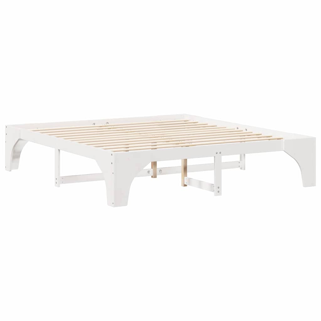 Sengestel Hvid 180 x 200 cm Massiv fyrretræ
