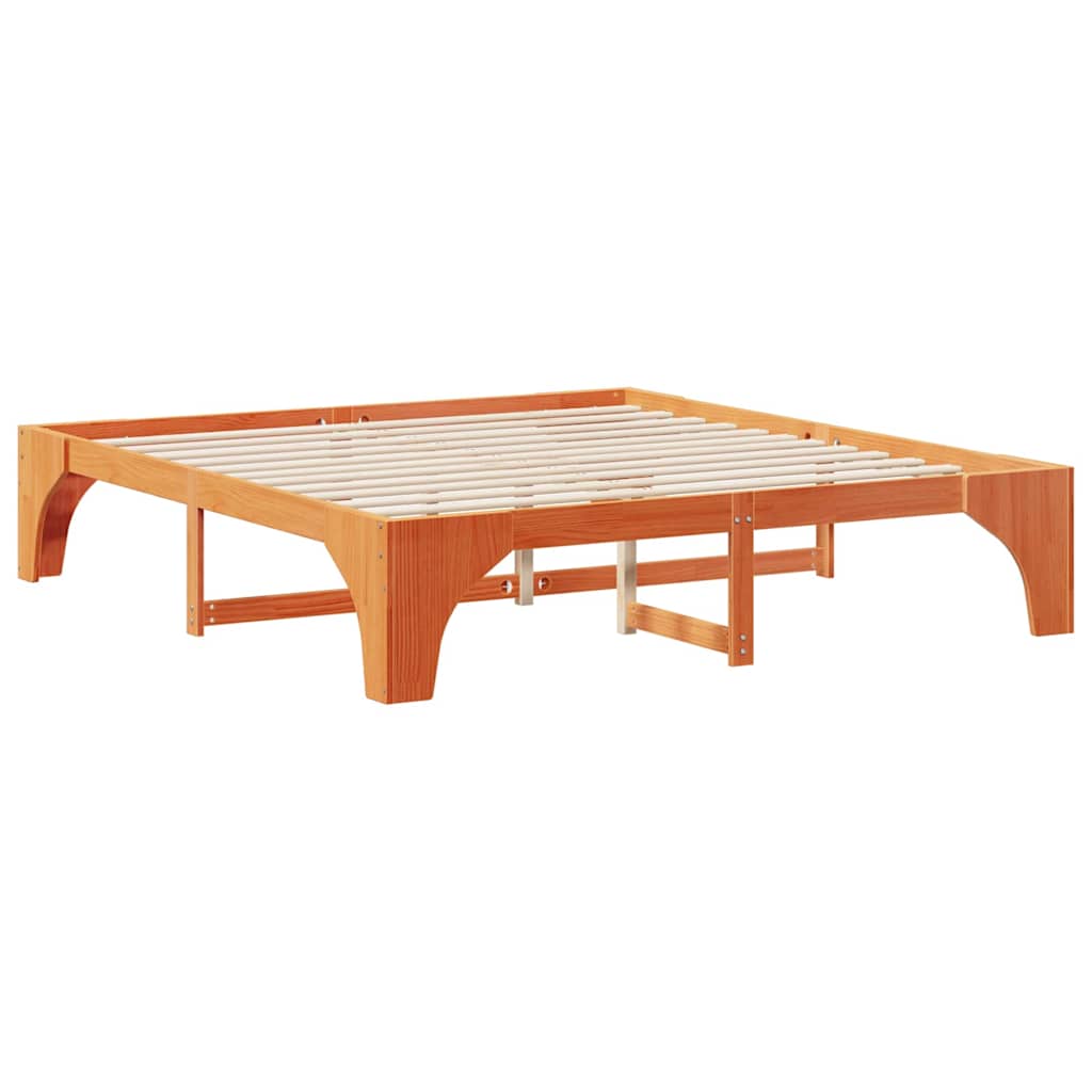 Sengestel Brun 180 x 200 cm Massiv fyrretræ