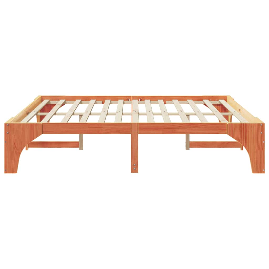 Sengestel Brun 180 x 200 cm Massiv fyrretræ