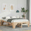 Sengestel Brun 135 x 190 cm Massiv fyrretræ