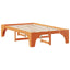 Sengestel Brun 135 x 190 cm Massiv fyrretræ